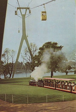 Seilbahn mit Dampflock