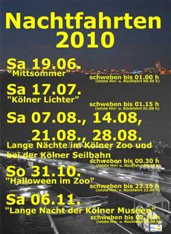 Anzeige der Nachtfahrten 2010
