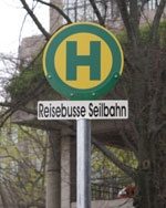 Schild Haltestelle Seilbahn