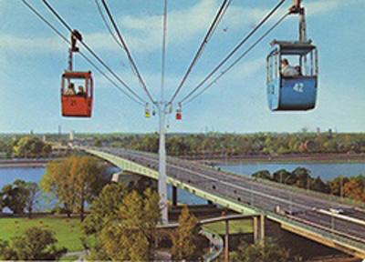 Seilbahn mit neu erbauter Zoobrcke