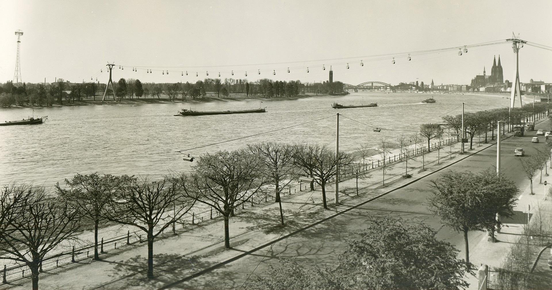 Seilbahn im Jahr 1957 noch ohne Zoobrcke