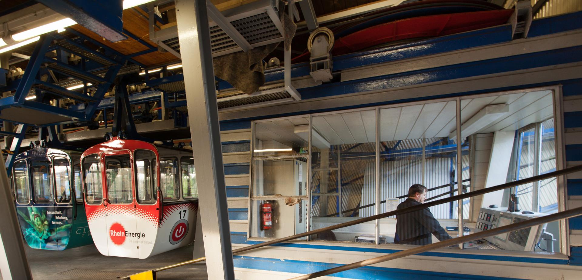 Seilbahn Stellwerk in der Station