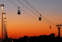 Abendstimmung in der K�lner Seilbahn